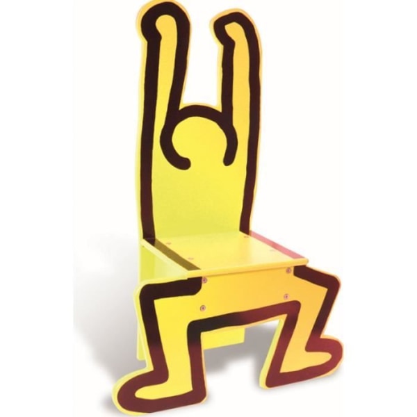 Trästol - VILAC - Keith Haring gul - Samtida - Design - Barn