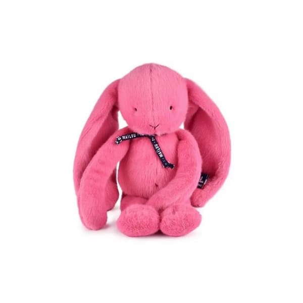 Lapin Meloe Rose Bubble Gum - 37cm - MAÏLOU TRADITION - PELUCHES/Animaux - MA0295 - Polyester / Bomuld Ros