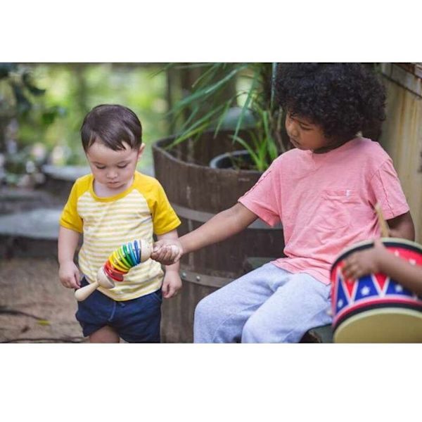 Träleksak - PLAN TOYS - Klackskor - Unisex - 18 månader - Röd Röd
