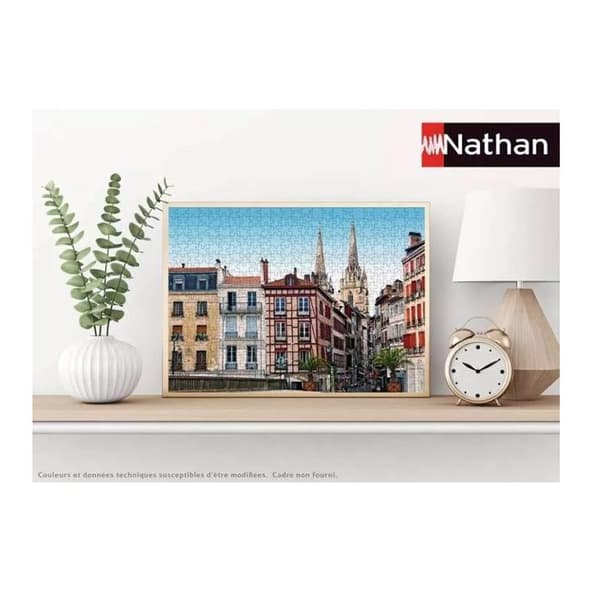Nathan - Puzzle Byen Bayonne 500 dele - RAVENSBURGER Vit