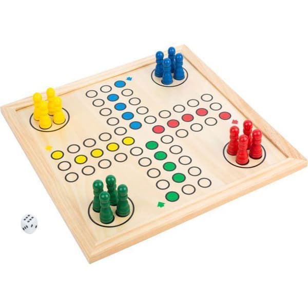 9-i-1 SMALL FOOT Game Box - Træbrætspil til børn og voksne Elfenbenskusten