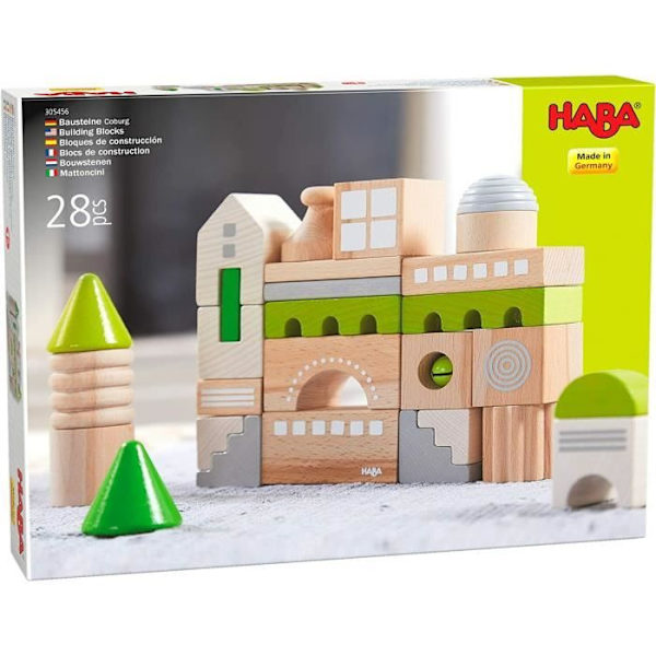 PEFC Träkubkonstruktionsspel - HABA - Coburg - Blandat - Barn - 18 månader - 28 stycken - Pastell Pastell
