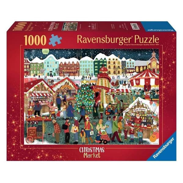 Puzzle Ravensburger Julemarkedet 1000 brikker Flerfärgad