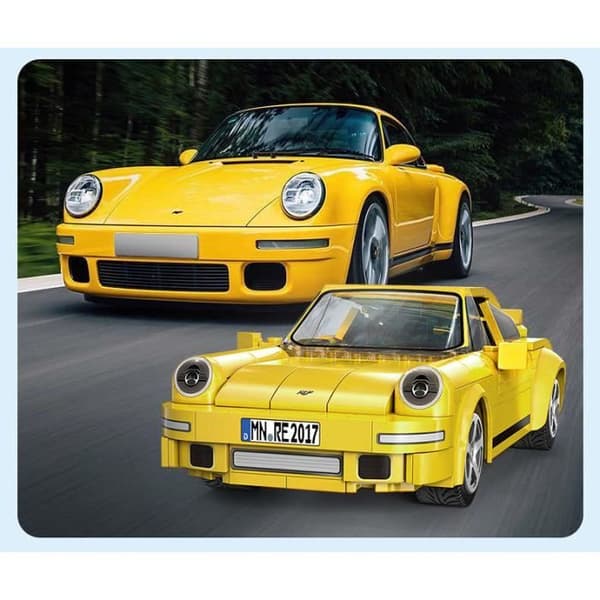 CaDA Rakennuspalikat RUF CTR 2017 Kauko-ohjattava auto 222 osaa Gul