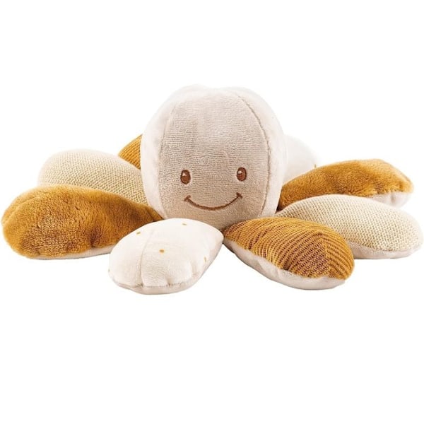 Aktivitetsbläckfisk - Nattou - Karamell - 100% Polyester - 8x8x23 cm - För baby från 12 månader Beige