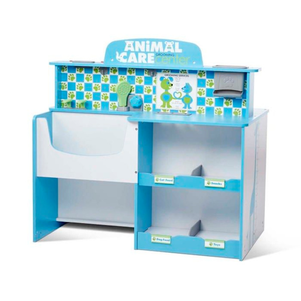 Veterinärcenter och grooming salong - MELISSA & DOUG - från 3 år och uppåt - Imitationsspel - Blå Blå, grön, vit och orange