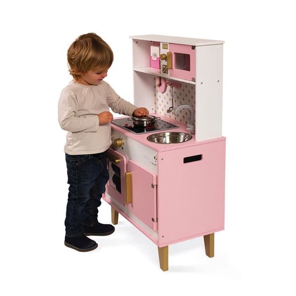 Stort Køkken Candy Chic, 6 Tilbehør Ros