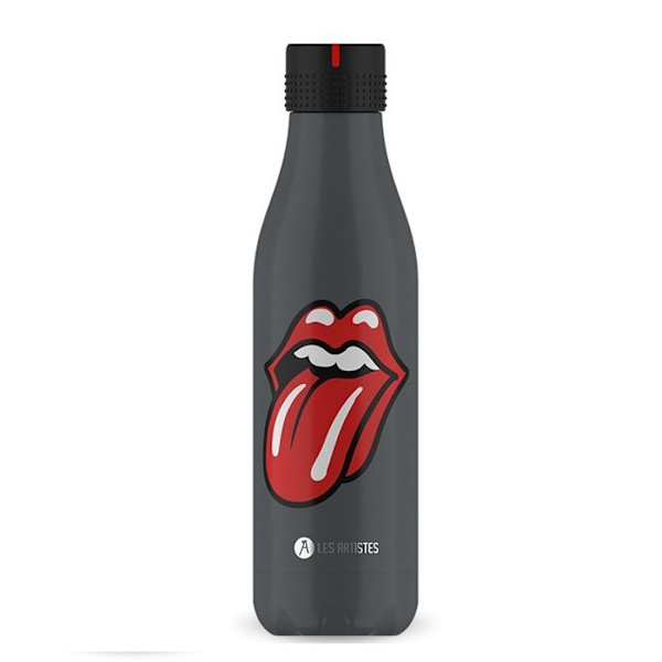 Bottle up French kiss mat vätskeflaska 500ml - Les artistes de paris UNIQUE Mörk antracitgrå Grå, röd och vit