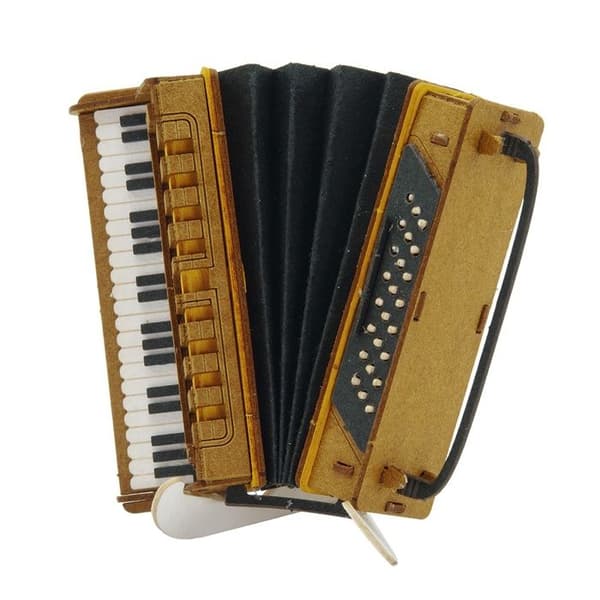 Fridolin - 3D-model i papir Accordion brun