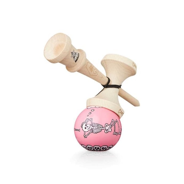 Utomhusspel Krom Kendama Jody Barton Skelett Rosa Vaaleanpunainen