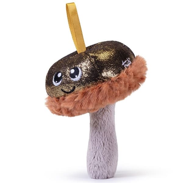 Julepynt - Trudi - Hængende svamp - Guld - Polyester - 9x9x11 cm gyllene
