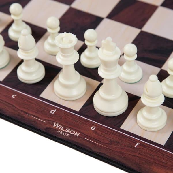 Wilson Jeux - Plastschackpjäser T5 Kung 95 mm Vit
