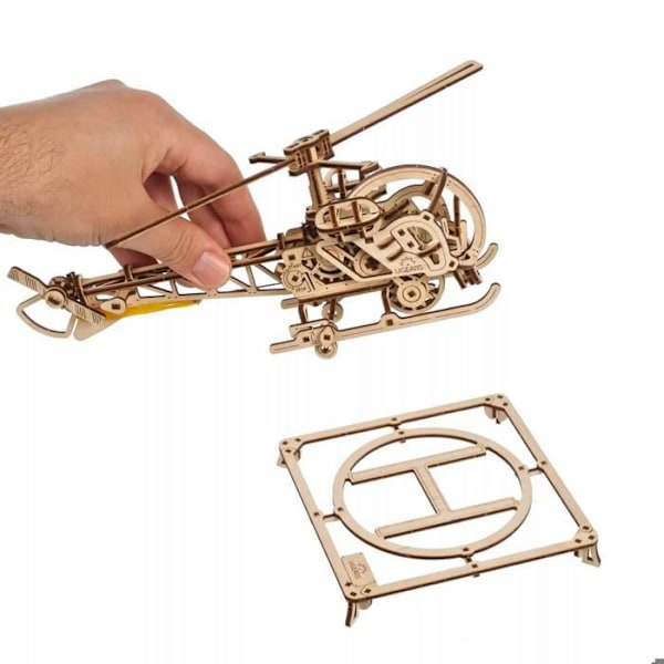 Trämodell: Minihelikopter