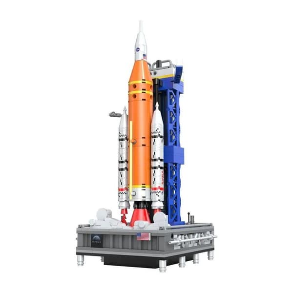 Rumskib model at bygge - CADA Space - NASA Artemis SLS Rakette - 659 dele - Simuleret opsendelse Flerfärgad