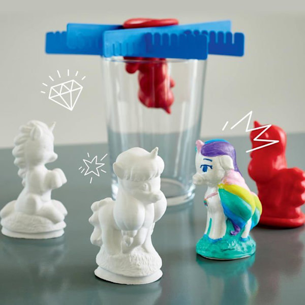 Kreativ box - Mako Moulages - My Unicorns - 5 latexformar - Pearly färger - Made in France Vit