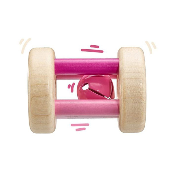 Selecta Spielzeug tjejskallar 7 cm naturligt trä/rosa