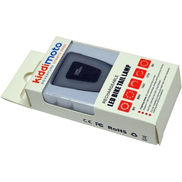 Kiddimoto - LED USB cykelbelysning Svart