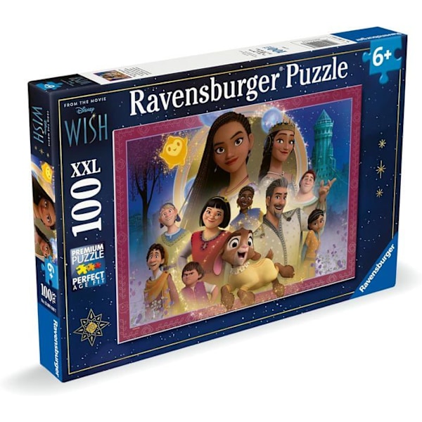 100 palanen XXL-palapeli The Kingdom of Wishes, Disney Wish, 6-vuotiaat ja sitä vanhemmat, 12001048, Ravensburger Flerfärgad