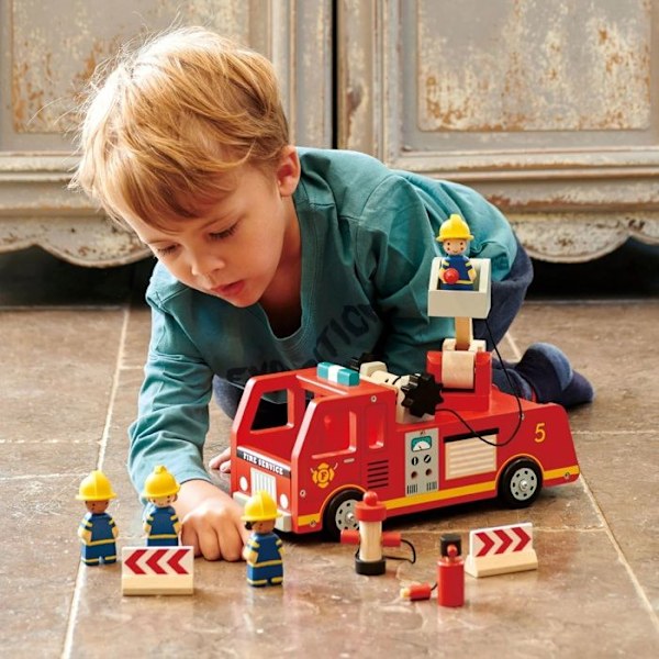 Tender Leaf Toys Brandbil Röd