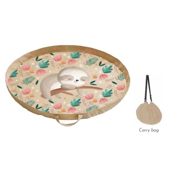Spelmatta i väska - SASSI JUNIOR - Gnawy den lata - Lätt - 120 cm - Unisex beige