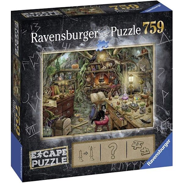 Ravensburger Space Puzzle 759 bitar - Häxans kök - Barn - Livsscen - Brun kastanj