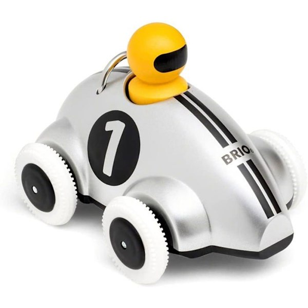 BRIO kilpailuauto - malli 30232 - Push & Go harmaa - erikoisversio Flerfärgad