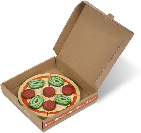 Trælegetøj - MELISSA & DOUG - Pizza Bar - 34 tilbehør - Til børn fra 3 til 10 år - Indendørs