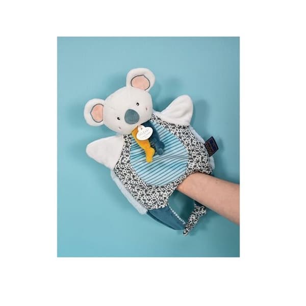 Doudou og Compagnie - Doudou Koala - Doudou taske - Grøn - 30 cm - Doudou amusette Blå