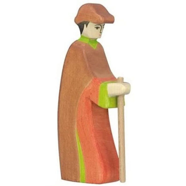 Figuriini - HOLZTIGER - Paimen tikulla 3 - Käsin maalattu - Eurooppalainen valmistus
