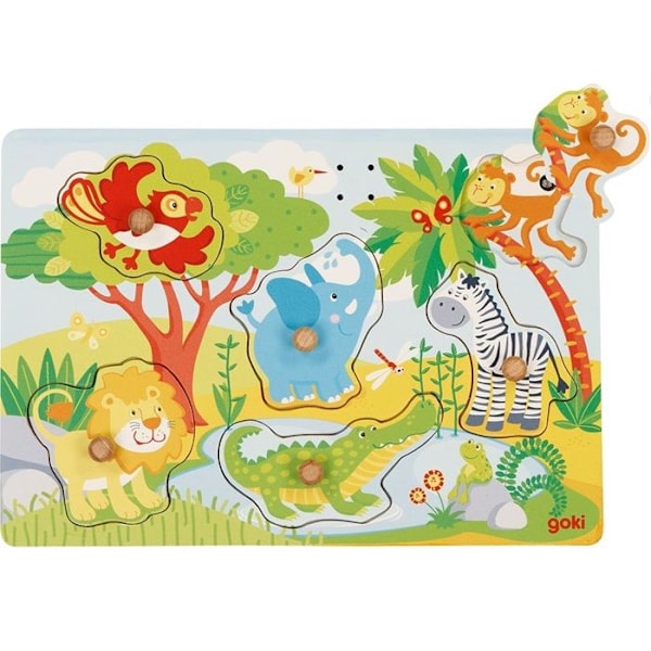 Goki - Zoo sound insert pussel - GOLLNEST & KIESEL Grön
