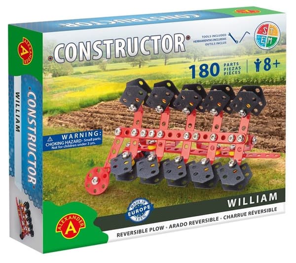 Alexander Toys - Constructor William - Vendbar plov Röd