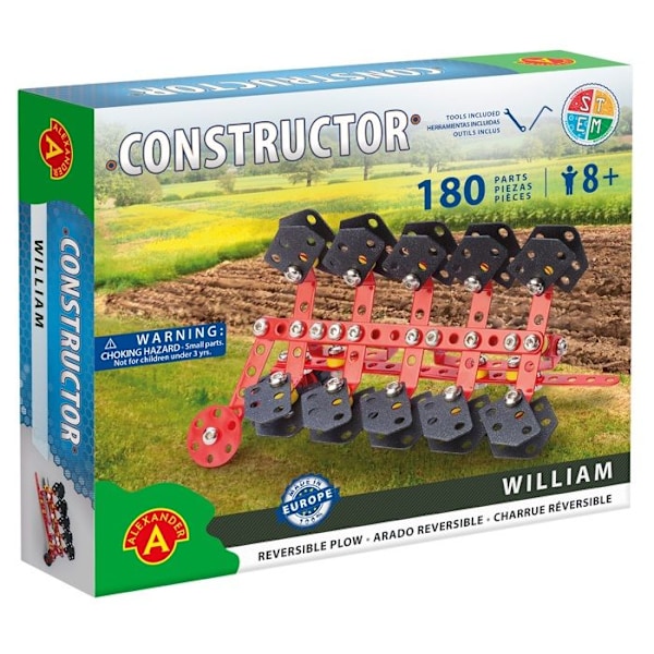 Alexander Toys - Konstruktör William - Vändbar plog Röd