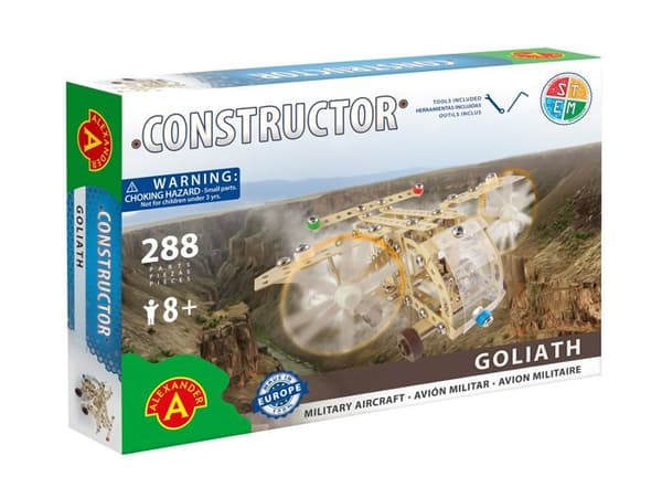 Alexander Toys - Constructor Goliath - Militærfly Grå