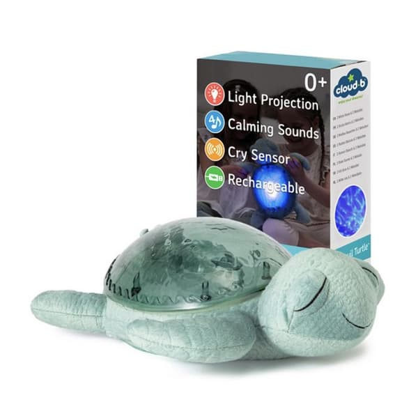 Nattelys - Cloud b - Tranquil Turtle™ - Genopladelig - Grøn - 4 beroligende lyde Grön