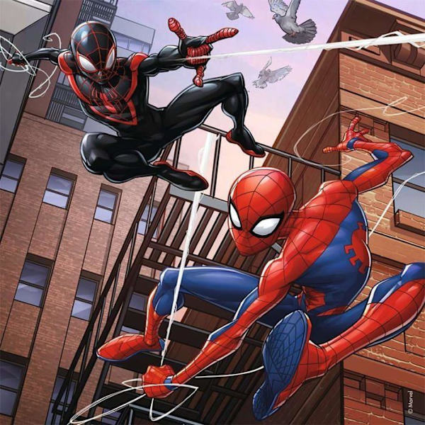 Spider-Man pussel 3x49 bitar - Ravensburger - För barn från 5 år och uppåt Röd Blå Grå