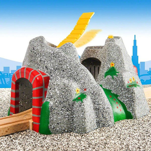 Brio World Adventure Tunnel - 4 ääntä - Tarvike puiselle junaradalle - Ravensburger - Sekoitettu 3-vuotiaasta alkaen - 33481 Röd