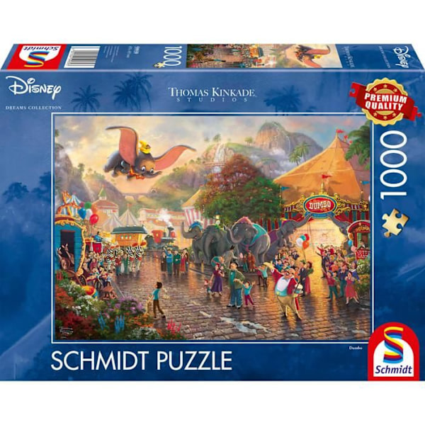 Pussel 1000 bitar: Thomas Kinkade: Dumbo, Disney Flerfärgad