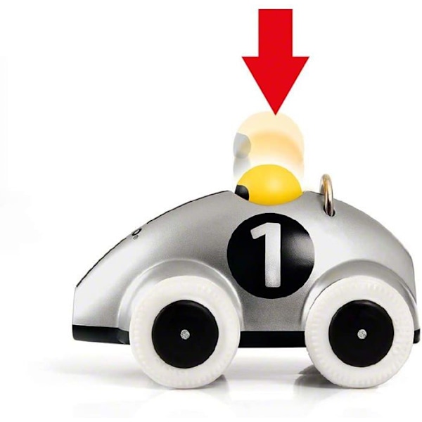 BRIO kilpailuauto - malli 30232 - Push & Go harmaa - erikoisversio Flerfärgad