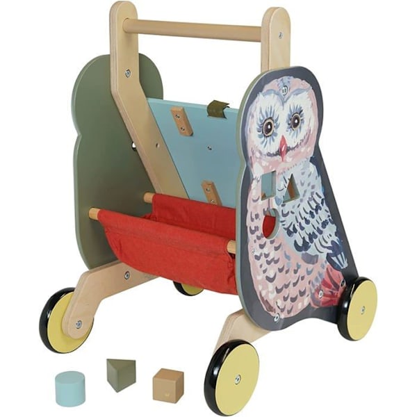 Manhattan Toy - Owl Push Activity Cart Grön