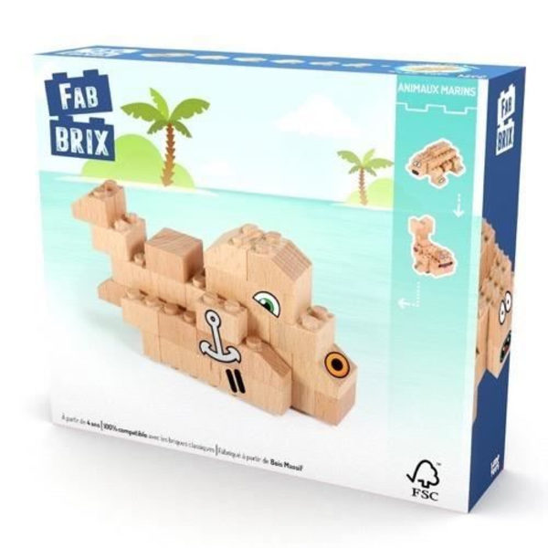 Laatikko 32 tiiltä FABBRIX Merieläimet Beige