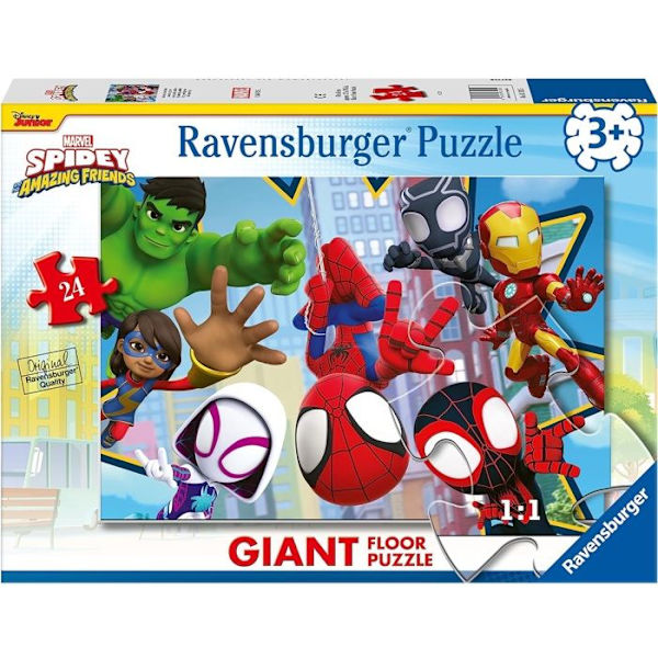 Pussel Stor 24 bitar: Spidey: Ett fantastiskt team