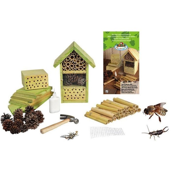 Insektshotell - Esschert Design - KG153 - Brun - Liten - Kit att montera