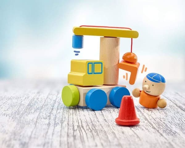 SELECTA skicklighetsspel - Klettini - 8 stycken - Trä Gul