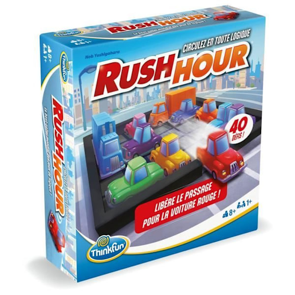 ThinkFun Rush Hou-Logic-spel-Pussel-Trafikstockning-40 utmaningar 4 nivå-1 Spelare eller mer-från 8 år-Ravensburger-Mixed-6600 Blandad
