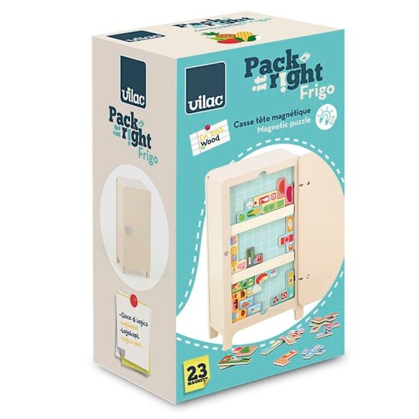 Vilac - Puinen logiikkapeli Le Frigo Beige