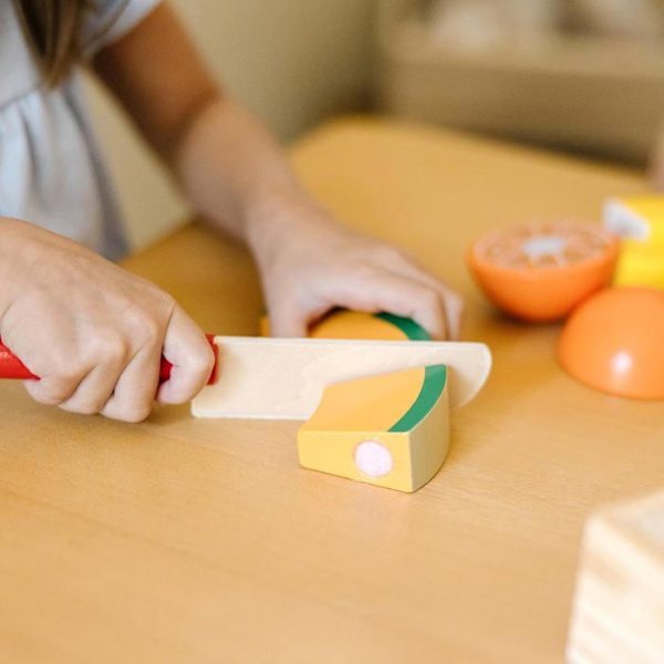 MELISSA & DOUG Träskärning av frukt Flerfärgad