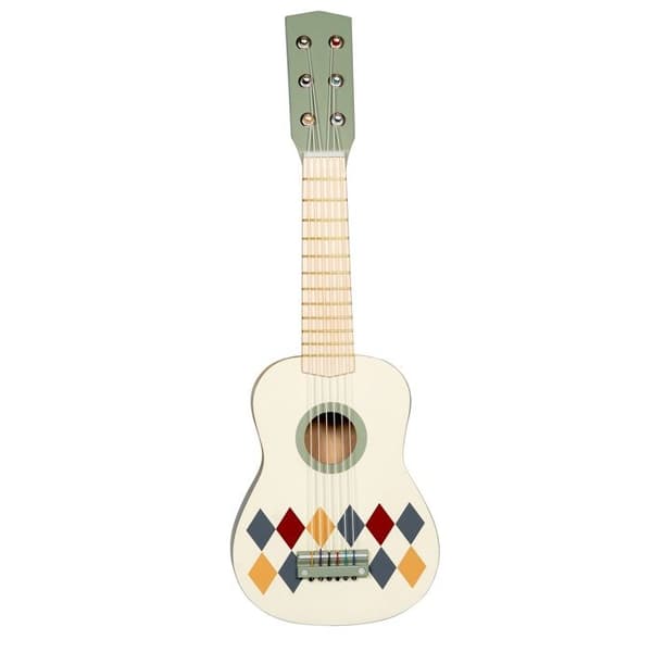 Musiklegetøj - MAMAMEMO - Harlekin Guitar - Træ - Grøn - 6 strenge Grön