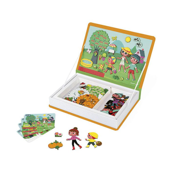 Magnetisk pedagogisk spel - JANOD - Magnéti'book 4 säsonger - Orange - Inomhus - 20 min orange