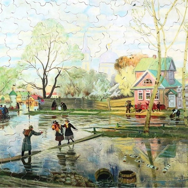 Puzzle Michèle Wilson - Venäläinen kevät Kustodievilta - WILSON PELIT Beige