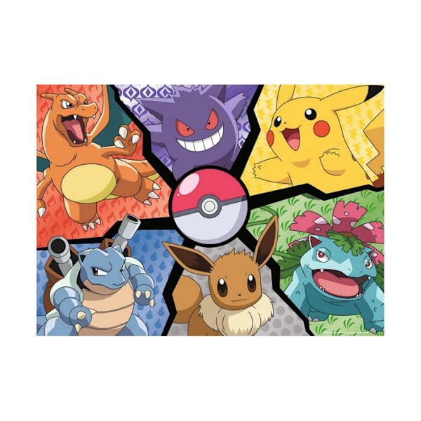 100 bitars pussel - NATHAN - Pokémon Pikachu Eevee - Vit - Blandat - 6 år